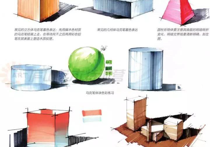 手绘设计马克笔上色表现步骤!|建筑|马克笔|步骤_新浪网