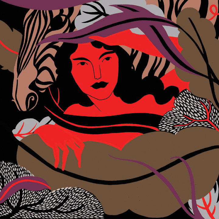 英国插画师karolin schnoor典雅温馨的女性人物插画作品