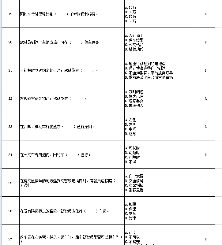 想考网约车从业资格证