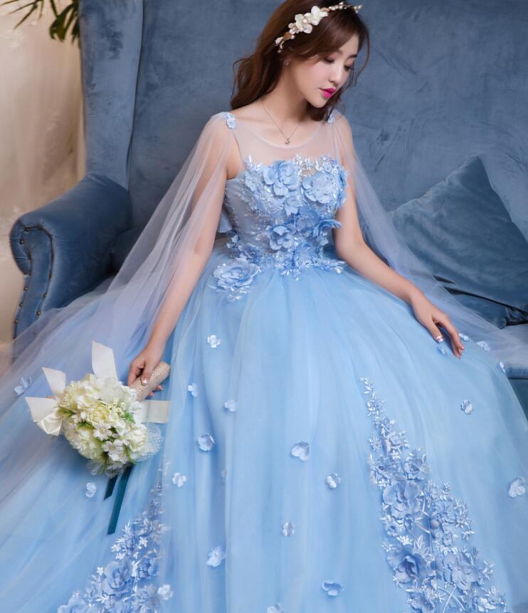十二星座里最唯美的蓝色婚纱处女座的优雅双鱼座的超梦幻