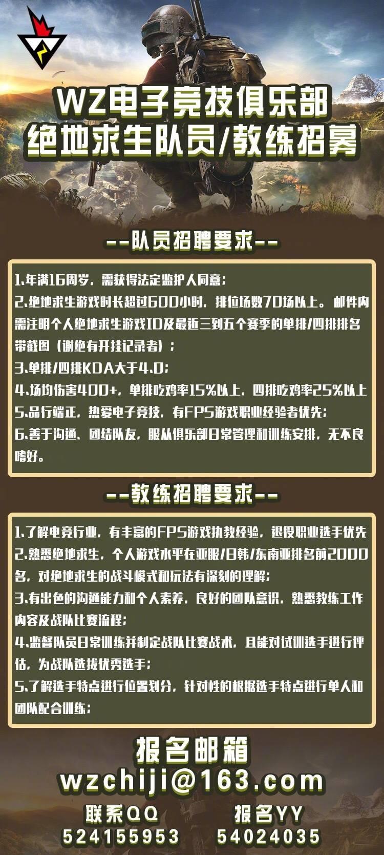 小漠小智组建WZ电竞俱乐部, 招募顶级吃鸡队员