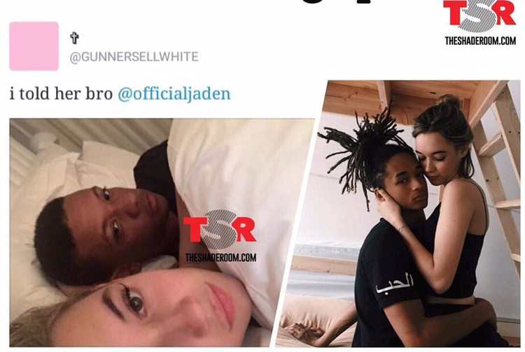 贴了一张和sarah的亲密照片,声称两人存在亲密关系,并大胆艾特贾登