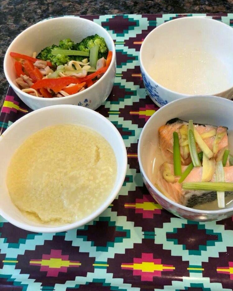 颖儿产后体重120斤 晒减肥餐自侃是对吃货的考