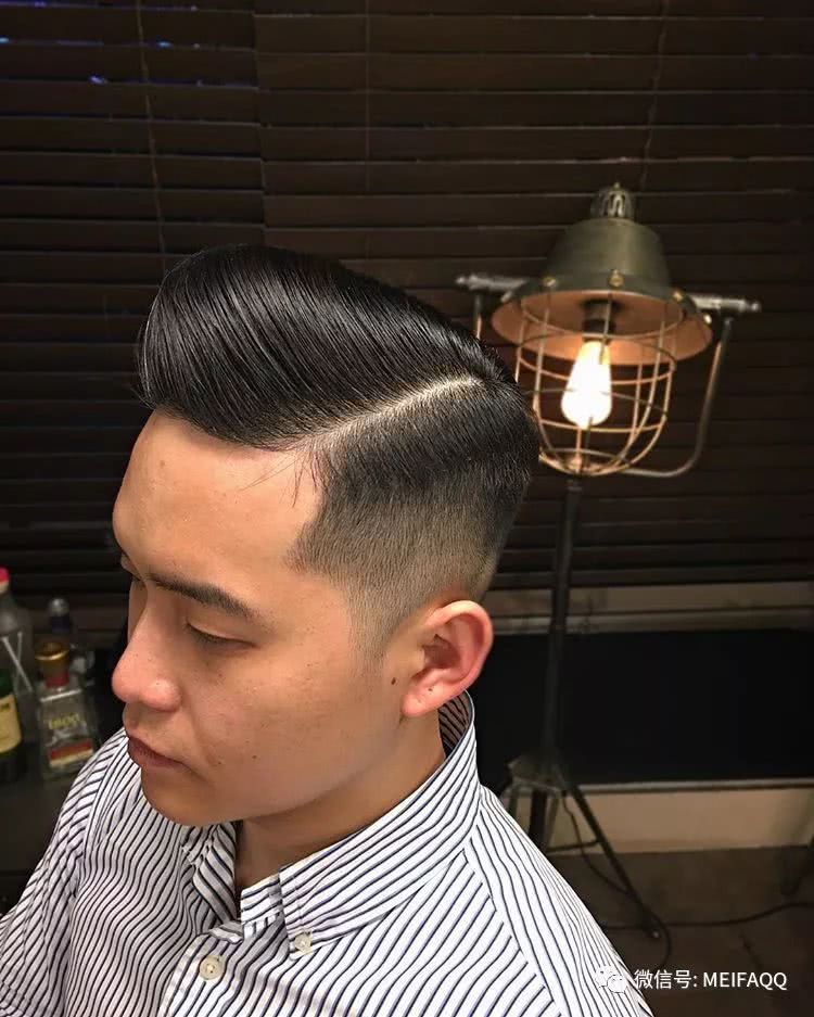 男生必备复古油头渐层发型