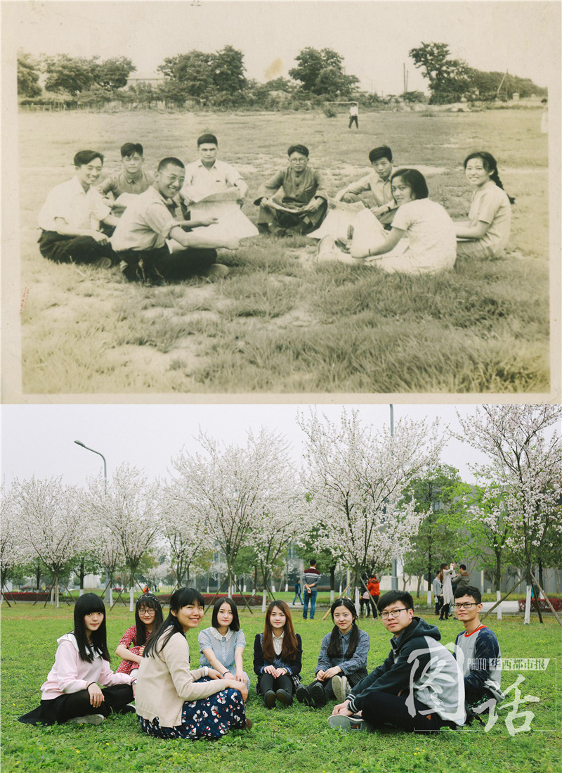 成都老照片：穿越89年的青春 成都大学生翻拍老照片迎校庆