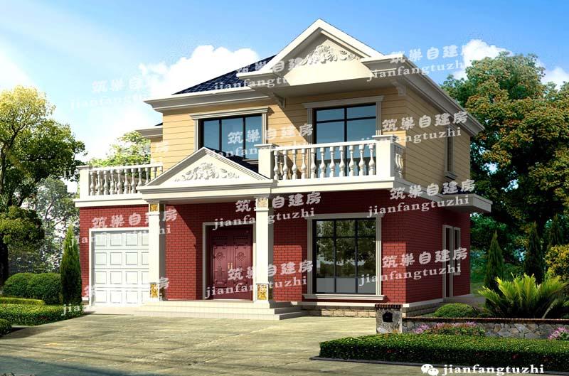 3套新款二层农村自建房 2最接地气1和3最洋气 我喜欢第1套