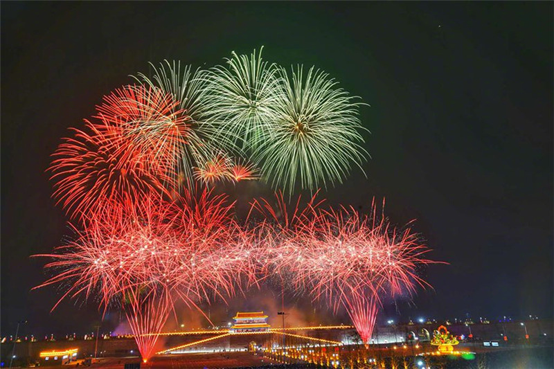 正定2018首场电子烟花燃放美到窒息!春节期间还有四场别错过