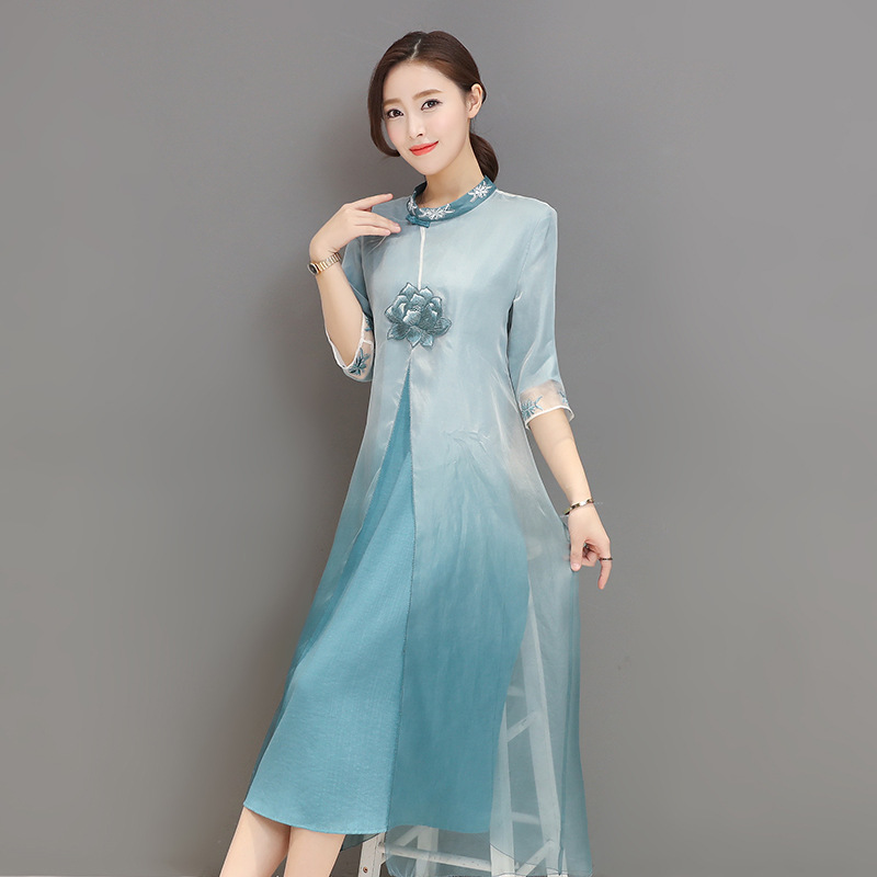 18年新款改良版旗袍裙,优雅显气质,演绎东方女