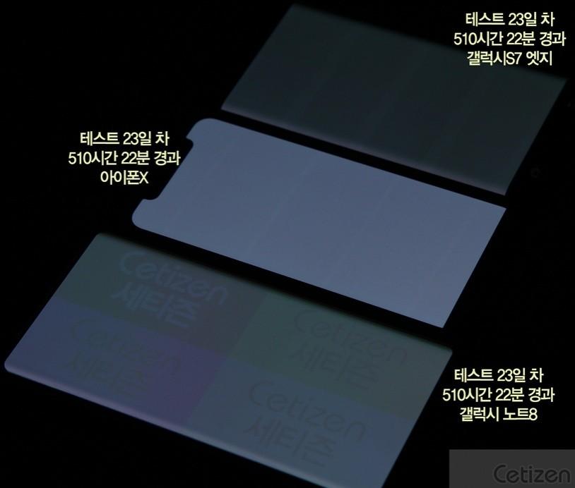 iPhone X烧屏测试对比三星Note8! 结果太意外