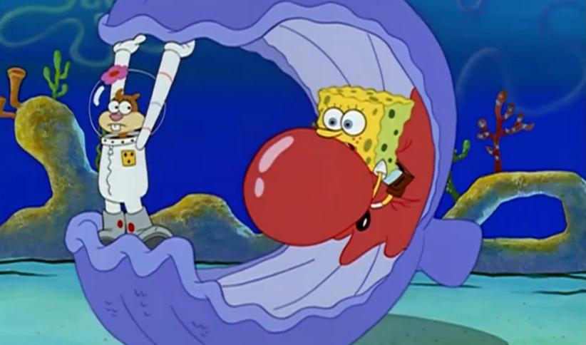 三招便获得珊迪好感,海绵宝宝是怎么做到的?