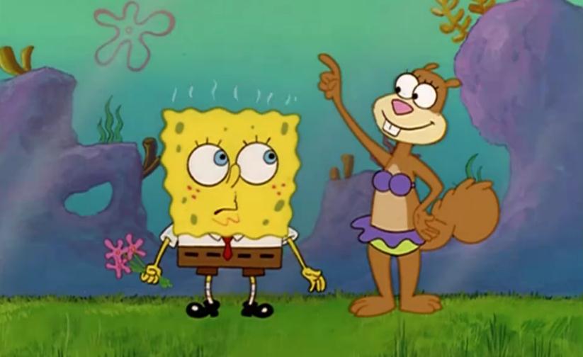 三招便获得珊迪好感,海绵宝宝是怎么做到的?