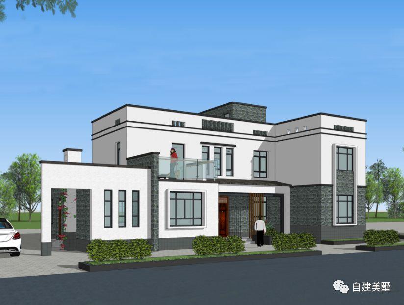 农村自建房别墅, 四款新中式建筑效果图, 带你飞!
