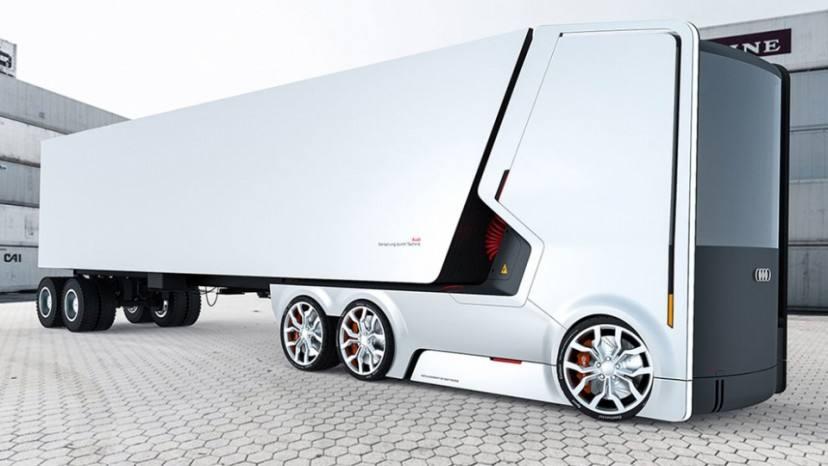 奥迪进入重型卡车业, 驾驶室设计在车顶, 并且支持无人驾驶
