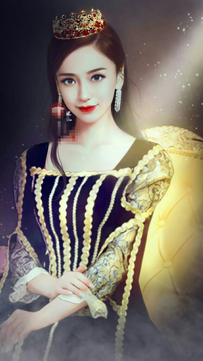 六大女星手绘图,杨颖第五,迪丽热巴第三,唐嫣第