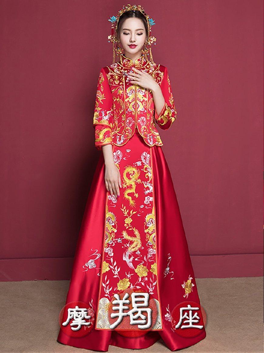 美晕了! 十二星座心中最唯美的中式古典婚纱礼服, 漂亮极了