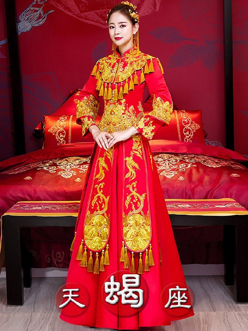 十二星座心中最唯美的中式古典婚纱礼服,漂亮极了