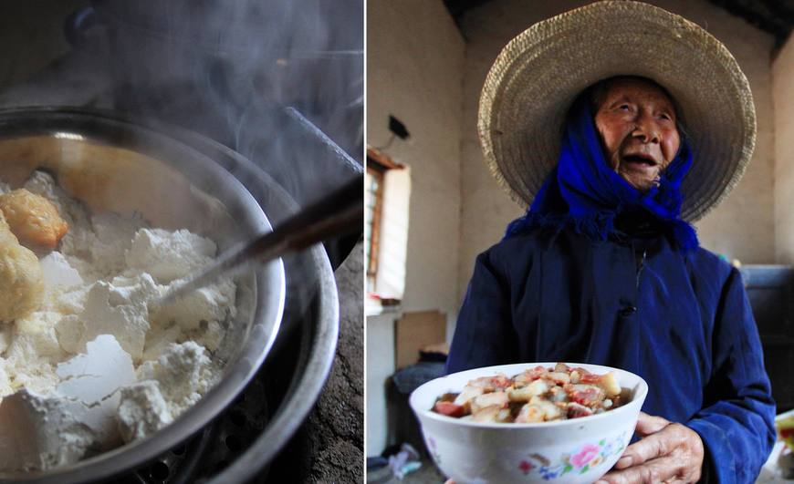 说起孩子,老人说自己很想他们,但是他们不愿回来,因为农村里太穷了.