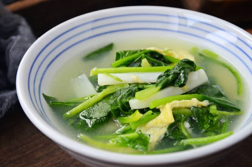 山药菠菜蛋汤