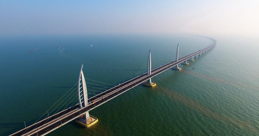 为中国桥梁点赞!世界上最长的海桥“港珠澳大桥”即将竣工!