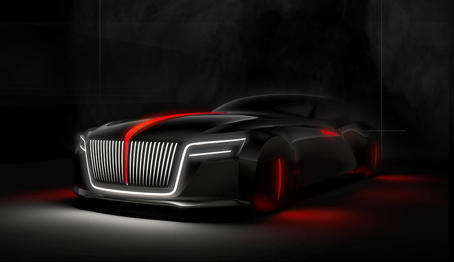 一汽红旗发布全新概念车，全新贯通式旗标取代葵花标!