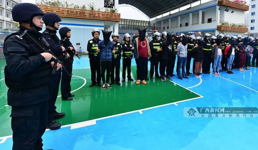 南宁警方破获2018.2.25聚众斗殴案,抓获20名