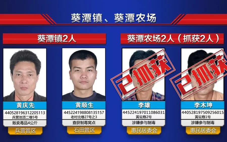 惠来通缉榜又少了3人,抓获两人,一人自首!