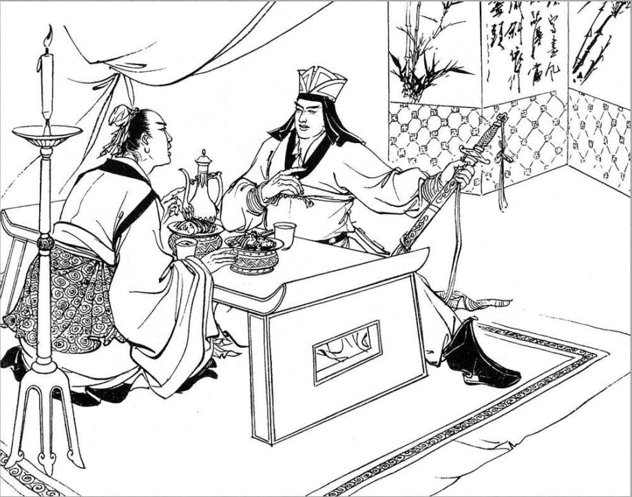 西汉演义,张良背剑赚韩信!2侠图纸刀剑群图片