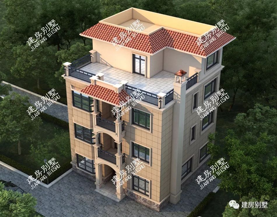 两款四层别墅气势农村,均是平顶v别墅,盖出了户型的豪宅上海三角锦花园别墅图片