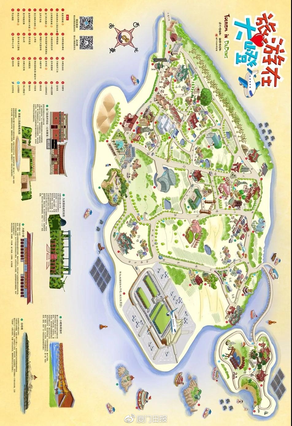 超萌大嶝手绘地图，都是在地人力荐的逛吃好地方~