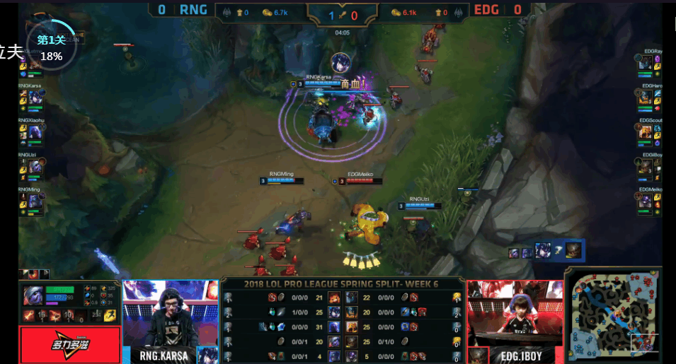 EDG惨遭碾压, UZI不狂了? 分分钟钟1V2双杀给