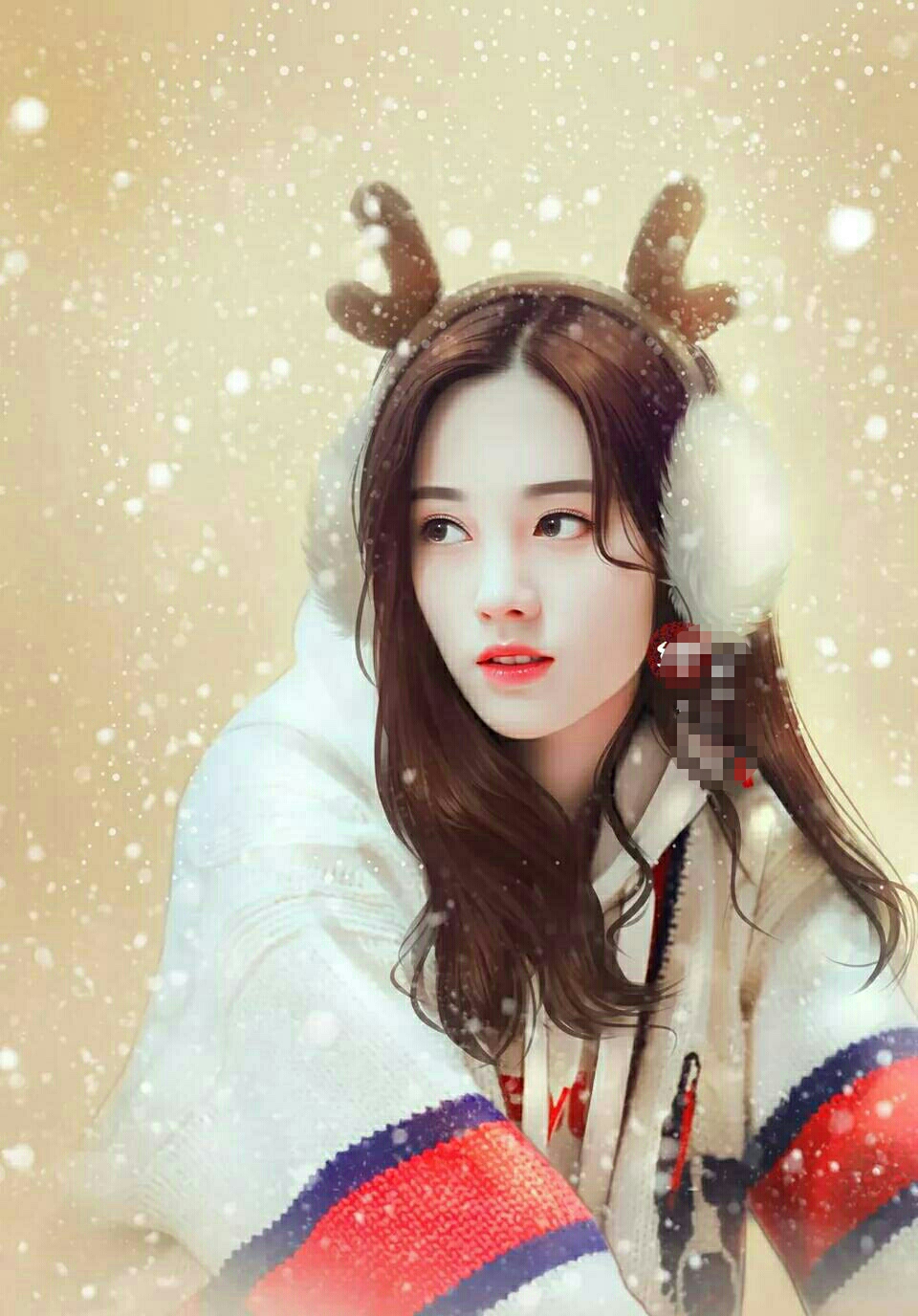 六大女星手绘图,杨颖第五,迪丽热巴第三,唐嫣第