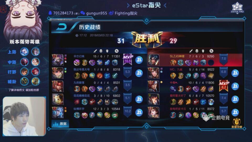 王者荣耀:estar指尖首秀,这名英雄用了一整晚,这