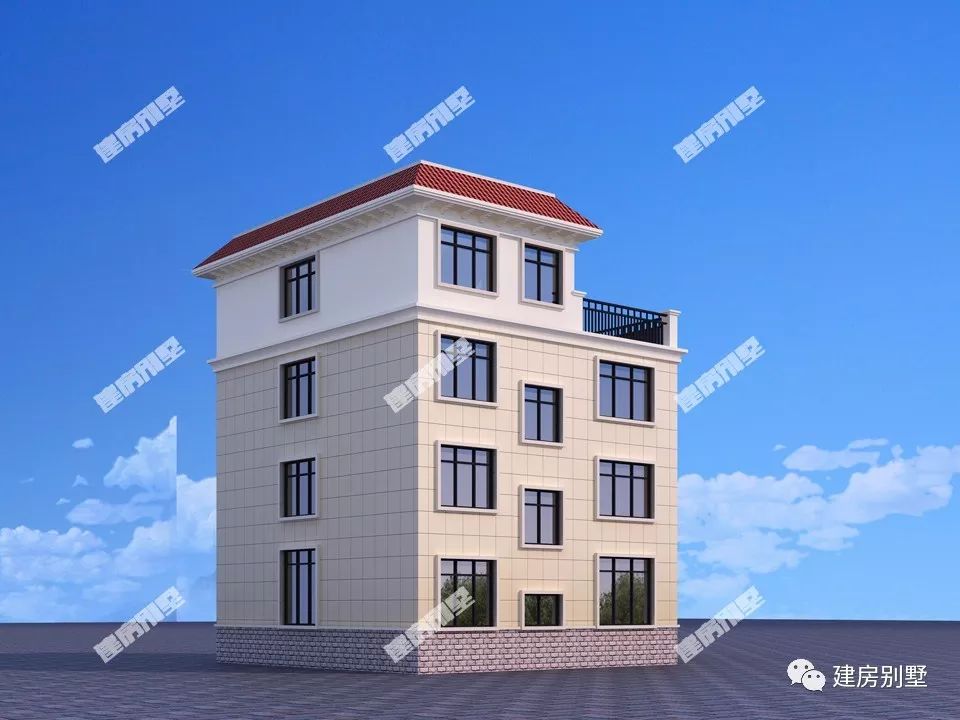 两款四层农村别墅户型,均是平顶设计,盖出了豪宅的气势