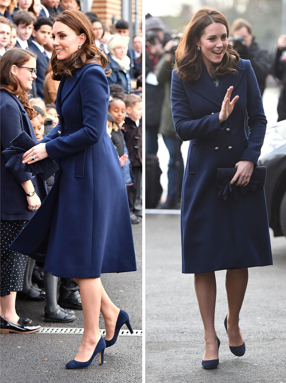 英国凯特王妃2018年第一次代表王室出任务，自带母性之美!