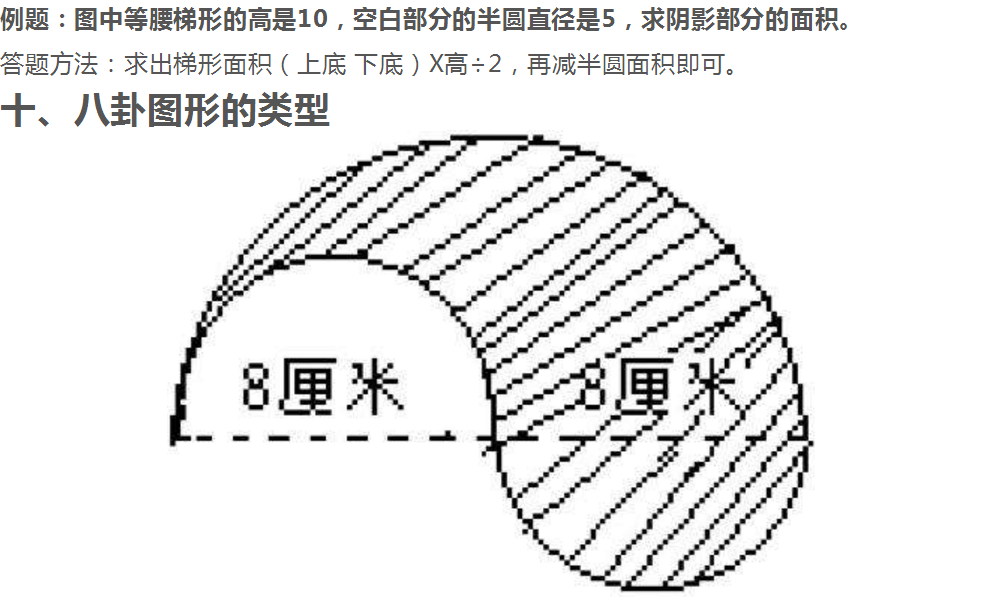 小升初数学常考题型,十大经典不规则图形面积