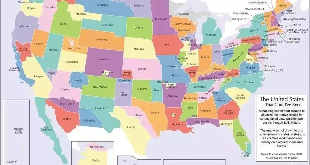 28张趣味地图,3分钟了解美国各州特色!