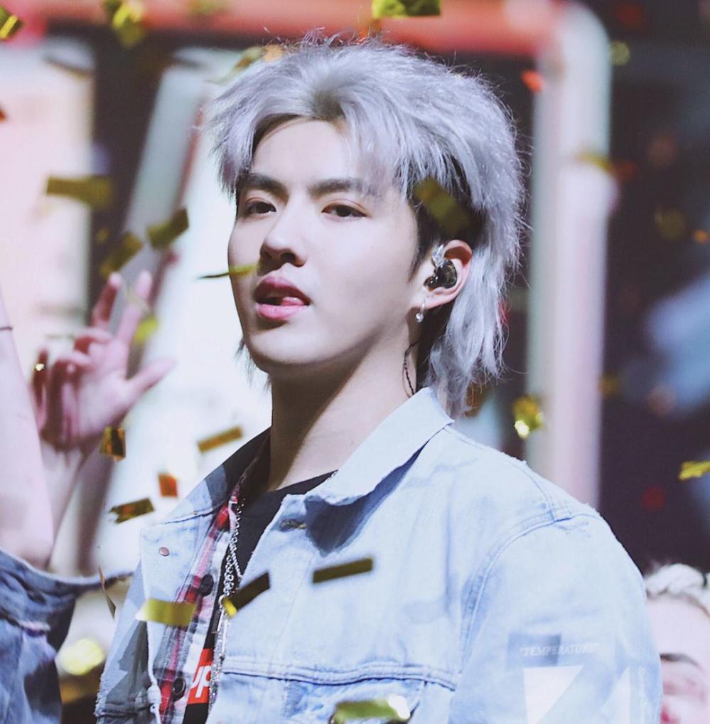 吴亦凡银灰狮子头亮相“中国有嘻哈”长沙巡演 发型全靠颜值撑