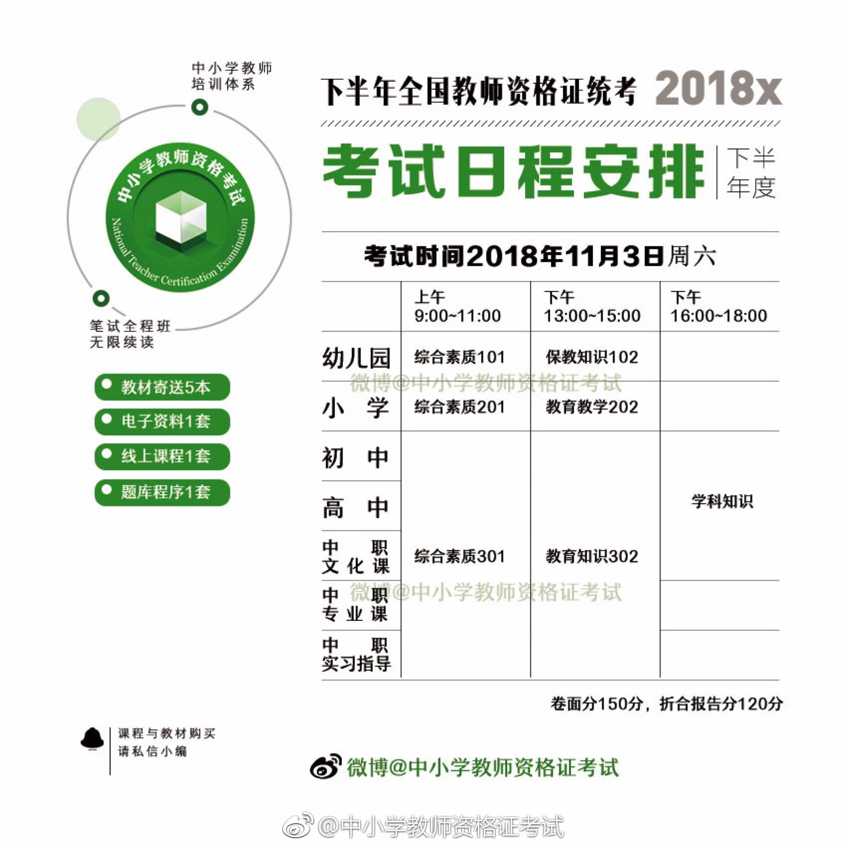 2018教师资格证笔试考纲已出! 笔试考什么?看