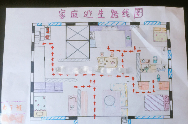 幼儿园老师让画家庭逃生路线图,小朋友家长被