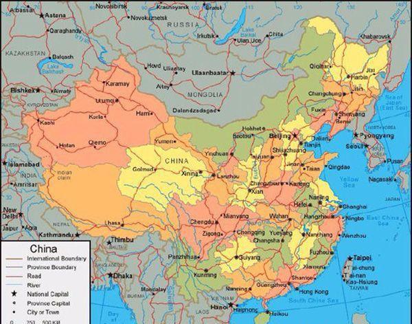 世界各国的中国地图, 来看看老外都标注了哪些中国城市?