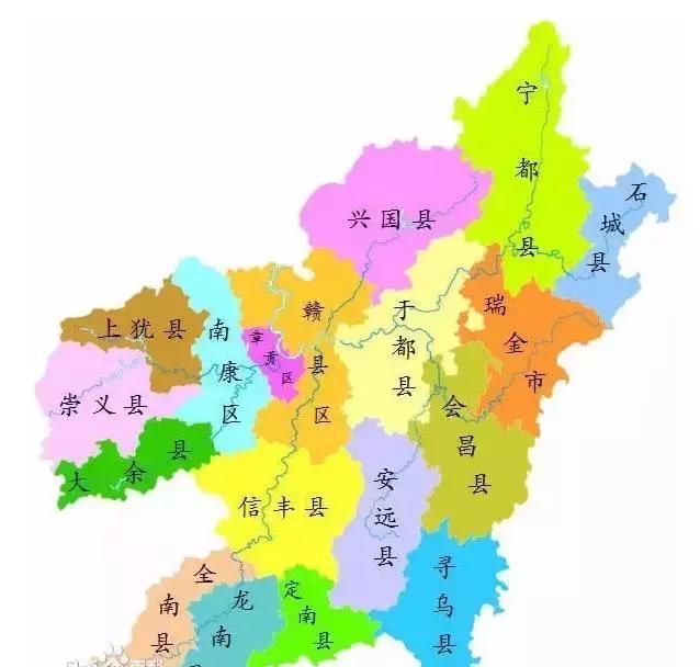章贡区 67万人,区域面积在18县中排名最末,面积1318平方千米