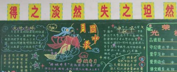 2017中秋节黑板报图片大全