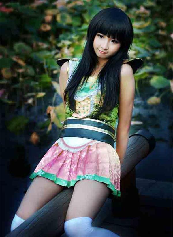 三国杀版的大乔cosplay, 笑容好甜, 就是脸盘有点大!