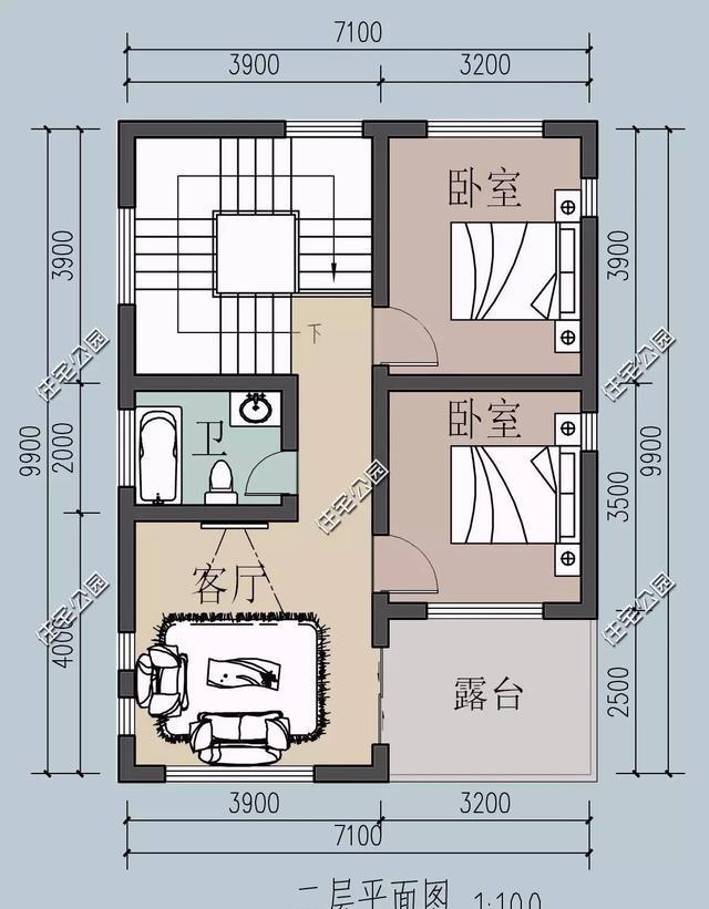7x10农村自建房效果图,7x10三层自建房设计图 15万自建7x10米二层农村别墅, 建成以后比效果图还美?