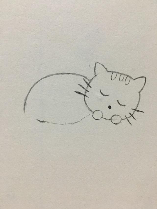 简笔画——可爱的小猫咪画法|小猫咪|画法|小动物