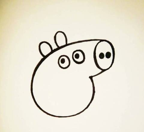 小猪佩奇身上纹,掌声送给社会人,教你30秒画一
