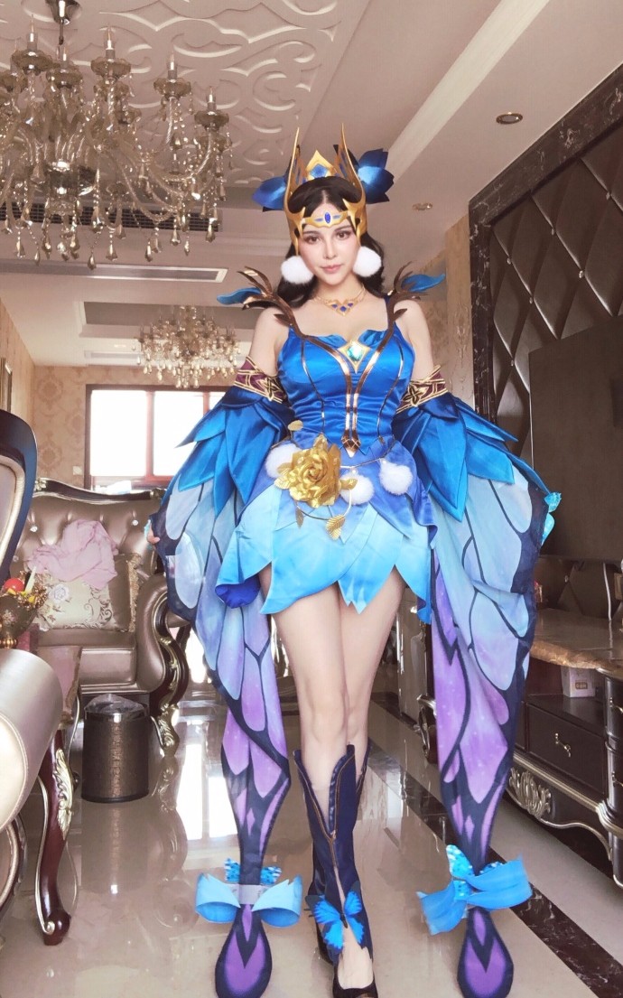 cosplay貂蝉仲夏,cos娜可露露晚萤 王者荣耀:貂蝉仲夏夜之梦cosplay,这身材完美
