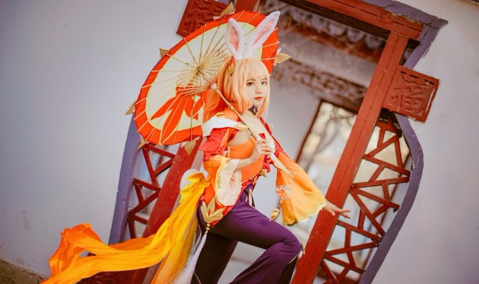 王者荣耀最美公孙离cosplay魔种的兔子果然不一样