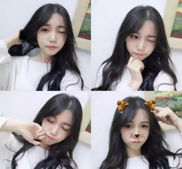 自带可爱气质的女生,长发就是最自然的道具.