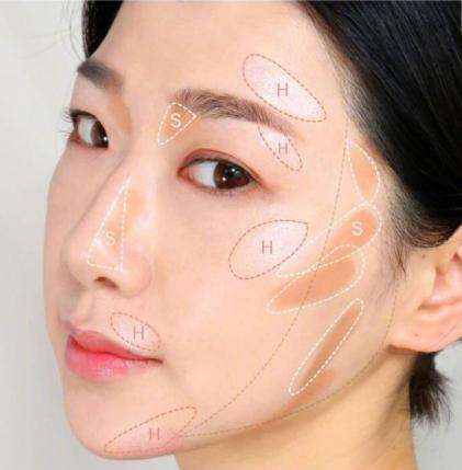 「最良心的瘦脸修容教程」按照4种不同脸型,高光+阴影化妆教程!